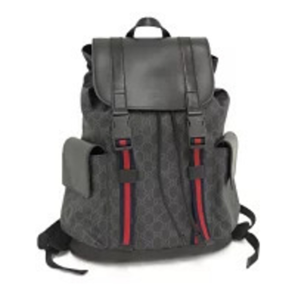 Gucci Backpack Rucksack Daybag Leather Black